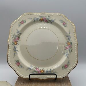 VTG Homer Laughlin‎ Eggshell GeorgianUSA A49N5 Square Salad Plates Set of 4